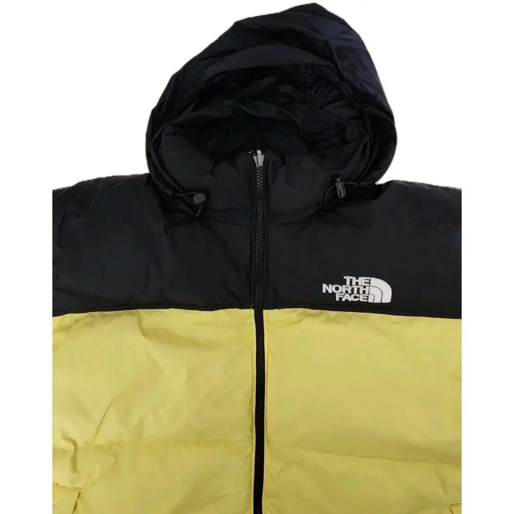 The North Face Nuptse 700 Goose Down Puffer Jacket Pale Yellow Retro 90s Sz XXL - Picture 4 of 13